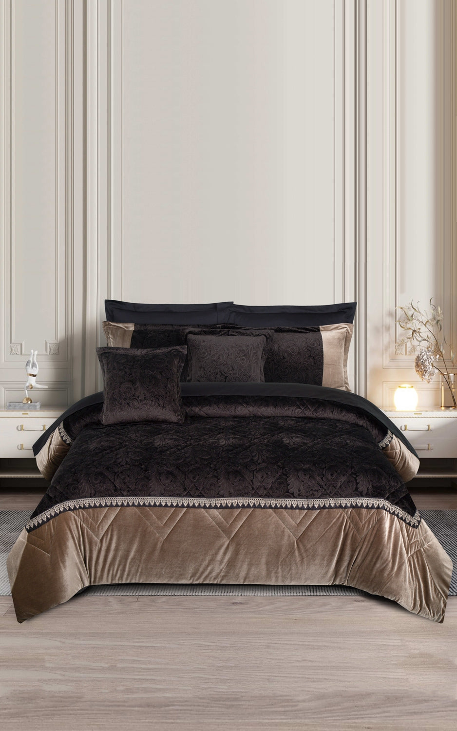 Coco Embossed Velvet Comforter Set