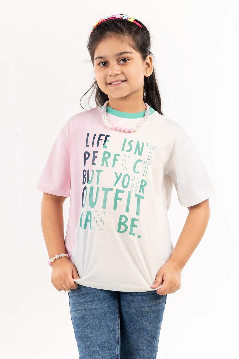 Junior Girl Coco Milk Print Knit Top JGKT-2210055