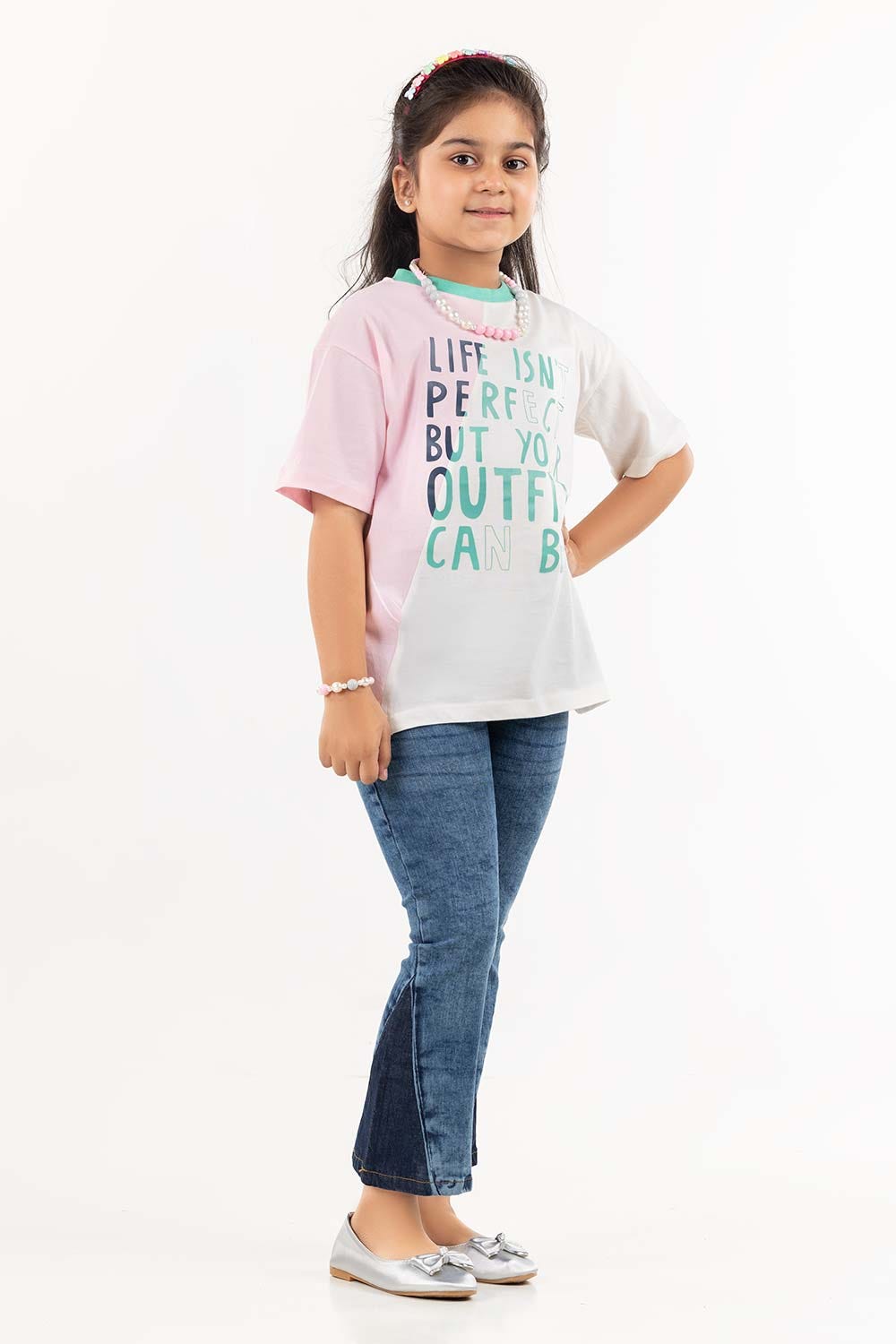 Junior Girl Coco Milk Print Knit Top JGKT-2210055