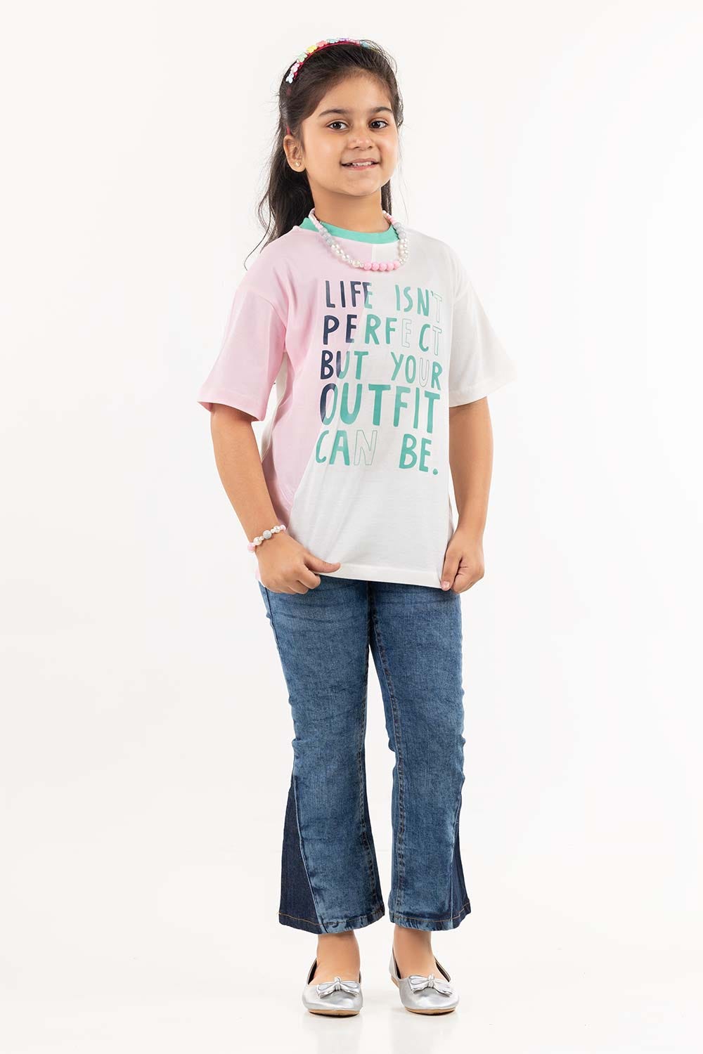 Junior Girl Coco Milk Print Knit Top JGKT-2210055