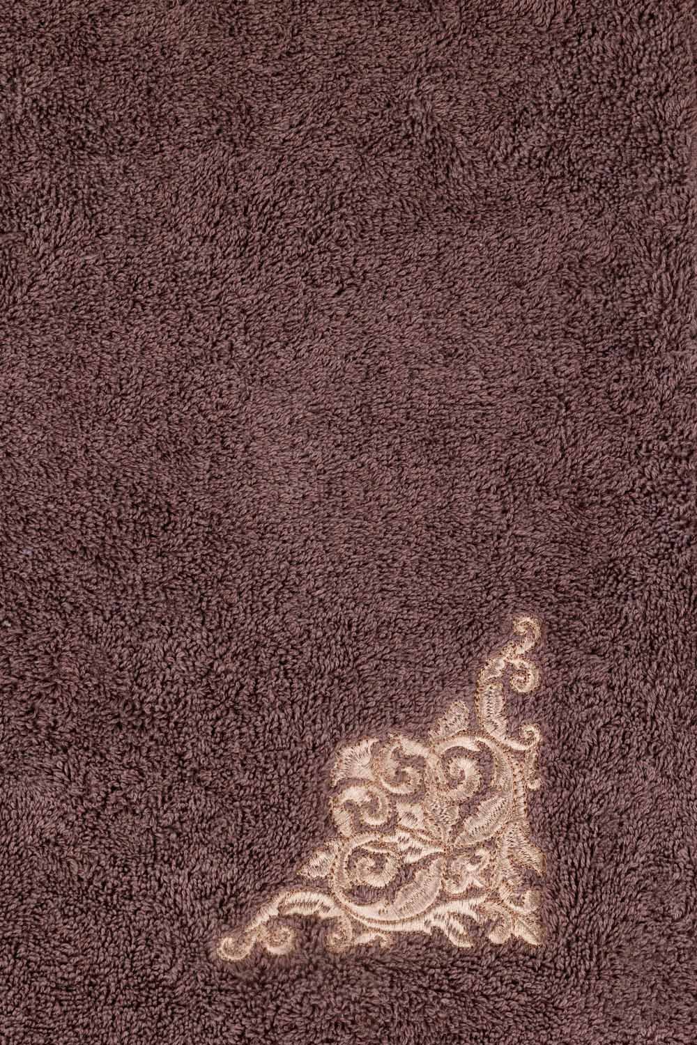 Cocoa Combed Embroidered towel