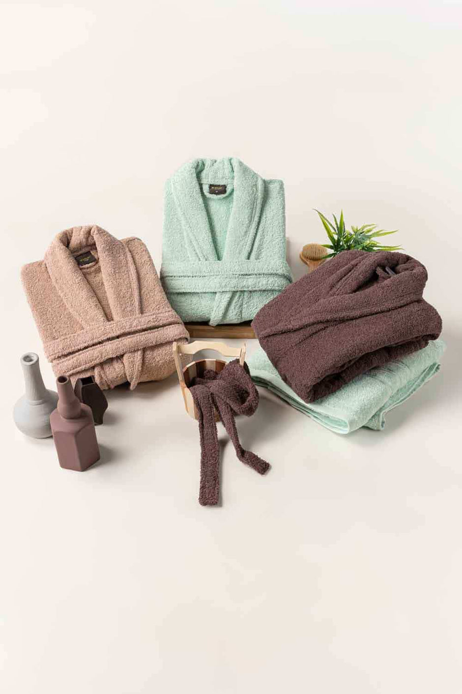 Cocoa Combed Bathrobe