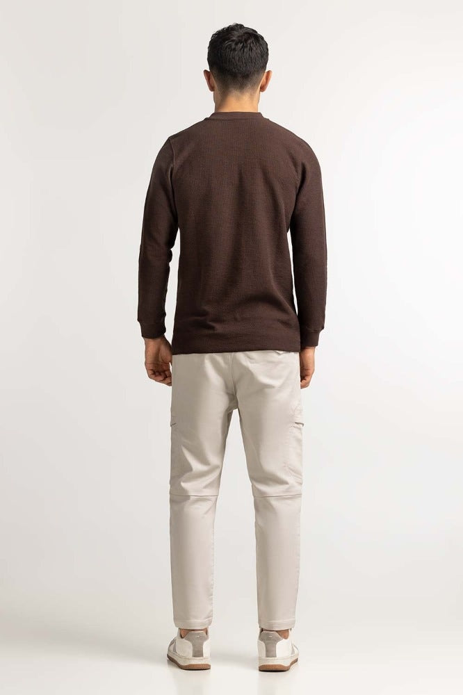 Coffee Basic Henley MN-HNL-FS-WS23-004
