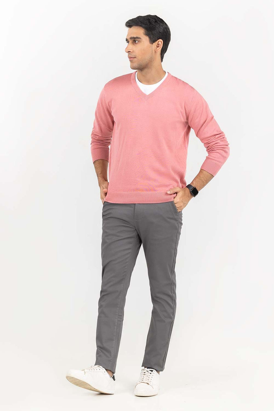 Coral Basic v Neck Sweater SWT-BFSVN-22-004