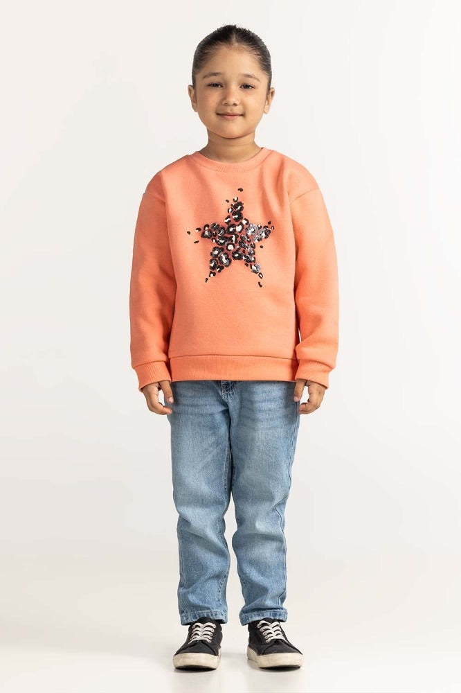 Coral Printed Sweatshirt 224-612-002