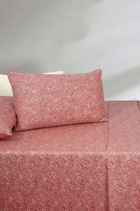 Coral Spice T-200 Bed Sheet Set