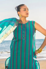 3 Piece Unstitched Embroidered Paper Cotton Jacquard Suit MJ-42034