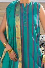 3 Piece Unstitched Embroidered Paper Cotton Jacquard Suit MJ-42034