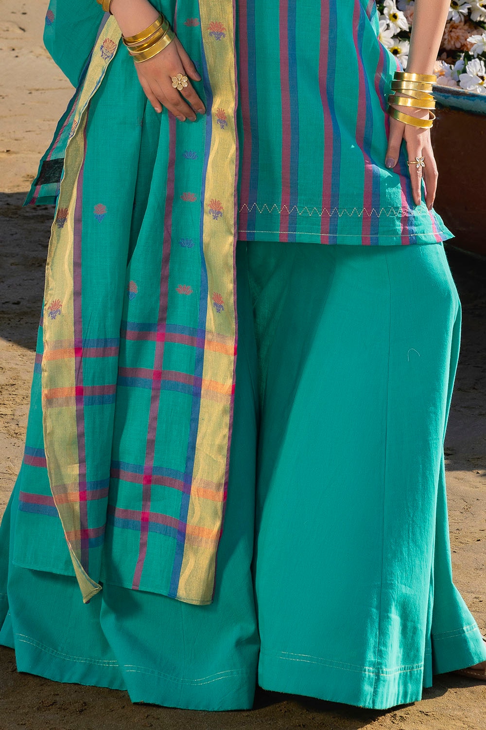 3 Piece Unstitched Embroidered Paper Cotton Jacquard Suit MJ-42034