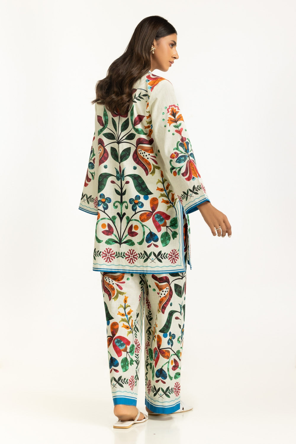Cotton Cross Slub Printed Co-Ord Set IPST-55018