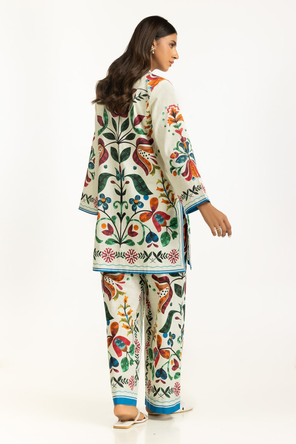 Cotton Cross Slub Printed Co-Ord Set