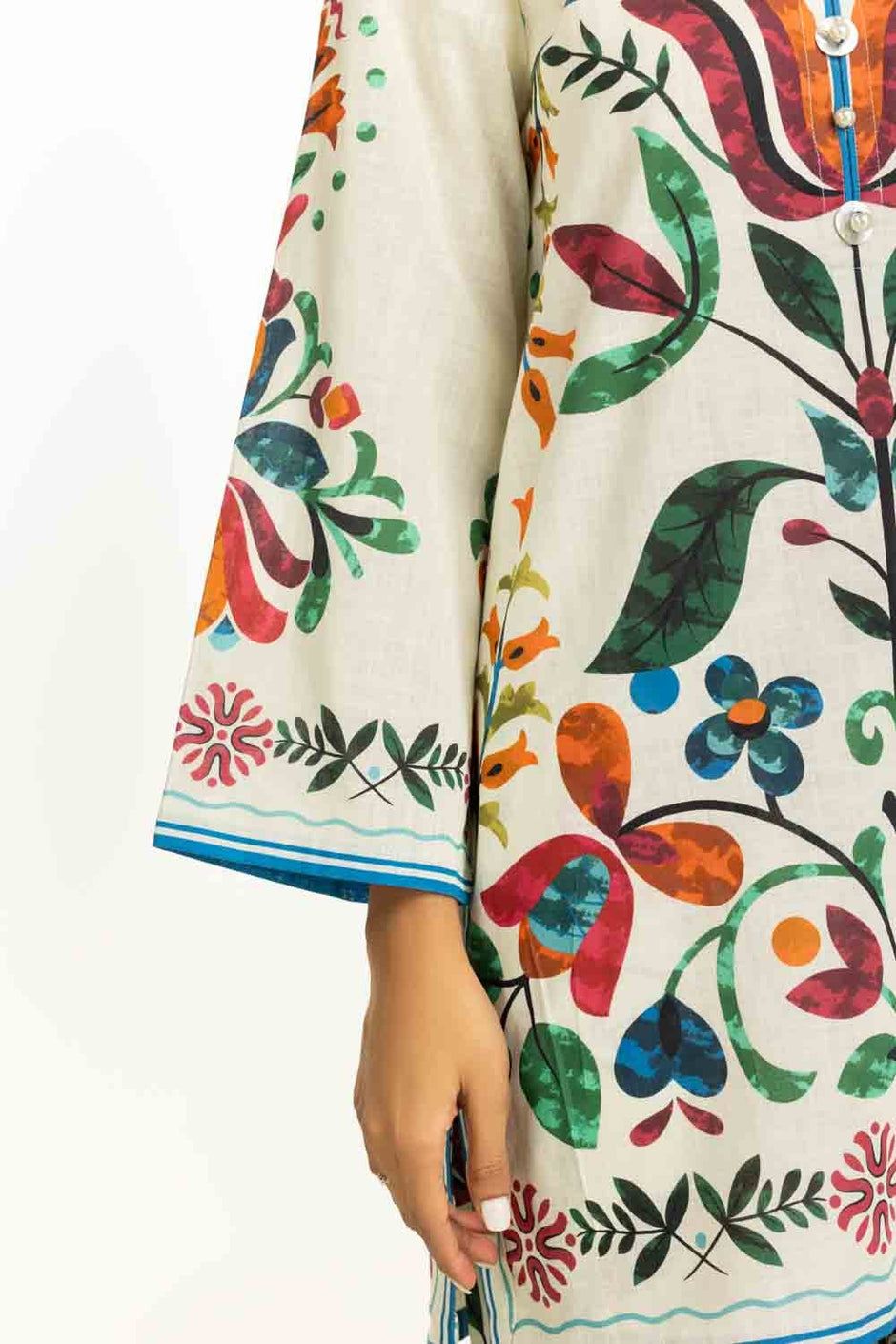 Cotton Cross Slub Printed Co-Ord Set