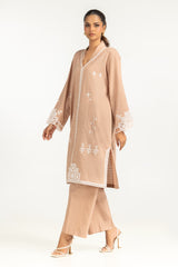 Cotton Jacquard Embroidered Co-Ord Set IPST-44723-B