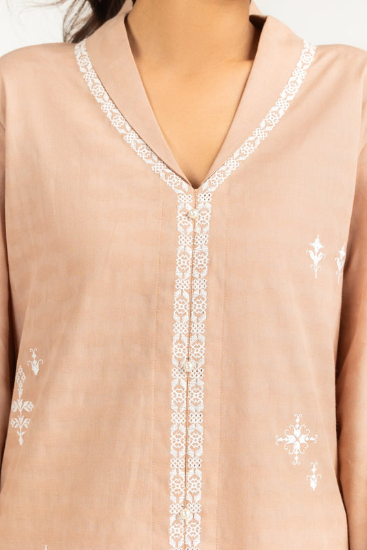 Cotton Jacquard Embroidered Co-Ord Set IPST-44723-B