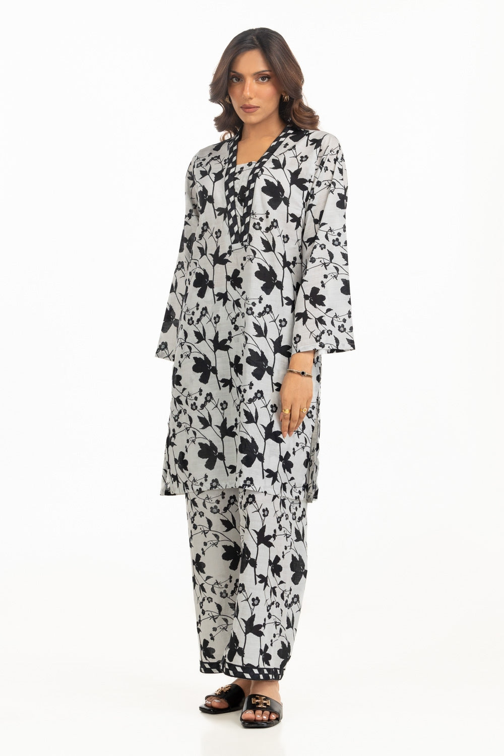 Cotton Printed Vertical Stripe Co-Ord Set IPST-44468