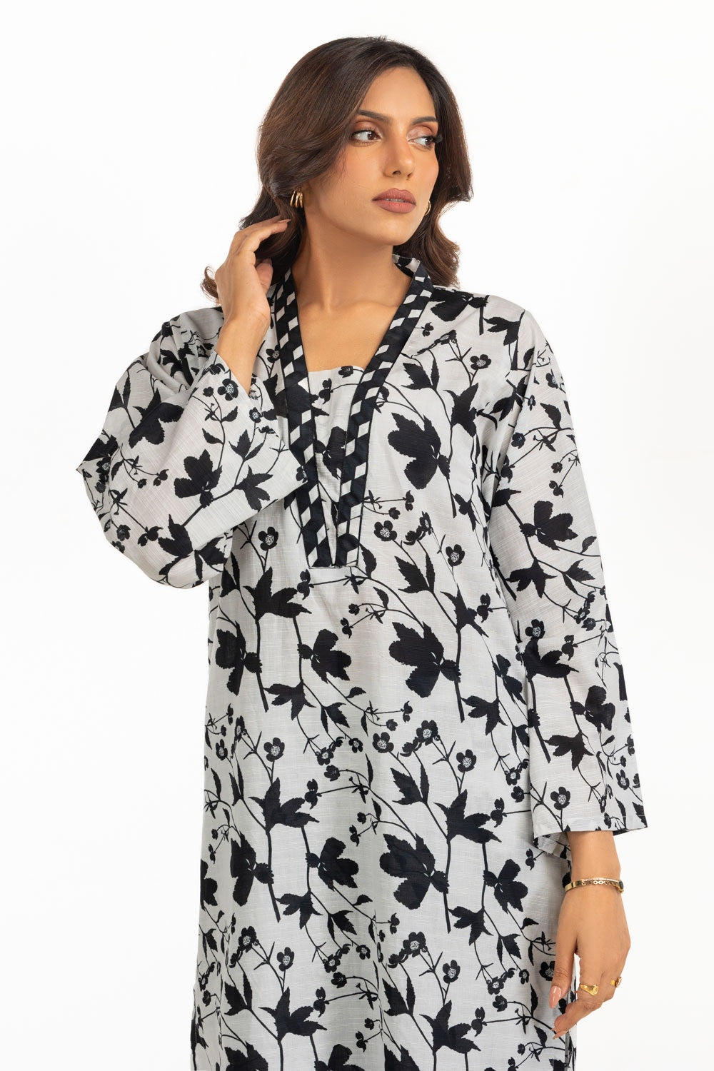 Cotton Printed Vertical Stripe Co-Ord Set IPST-44468