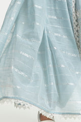 Cotton Sequins yarn-dyed Dupatta IPD-44660