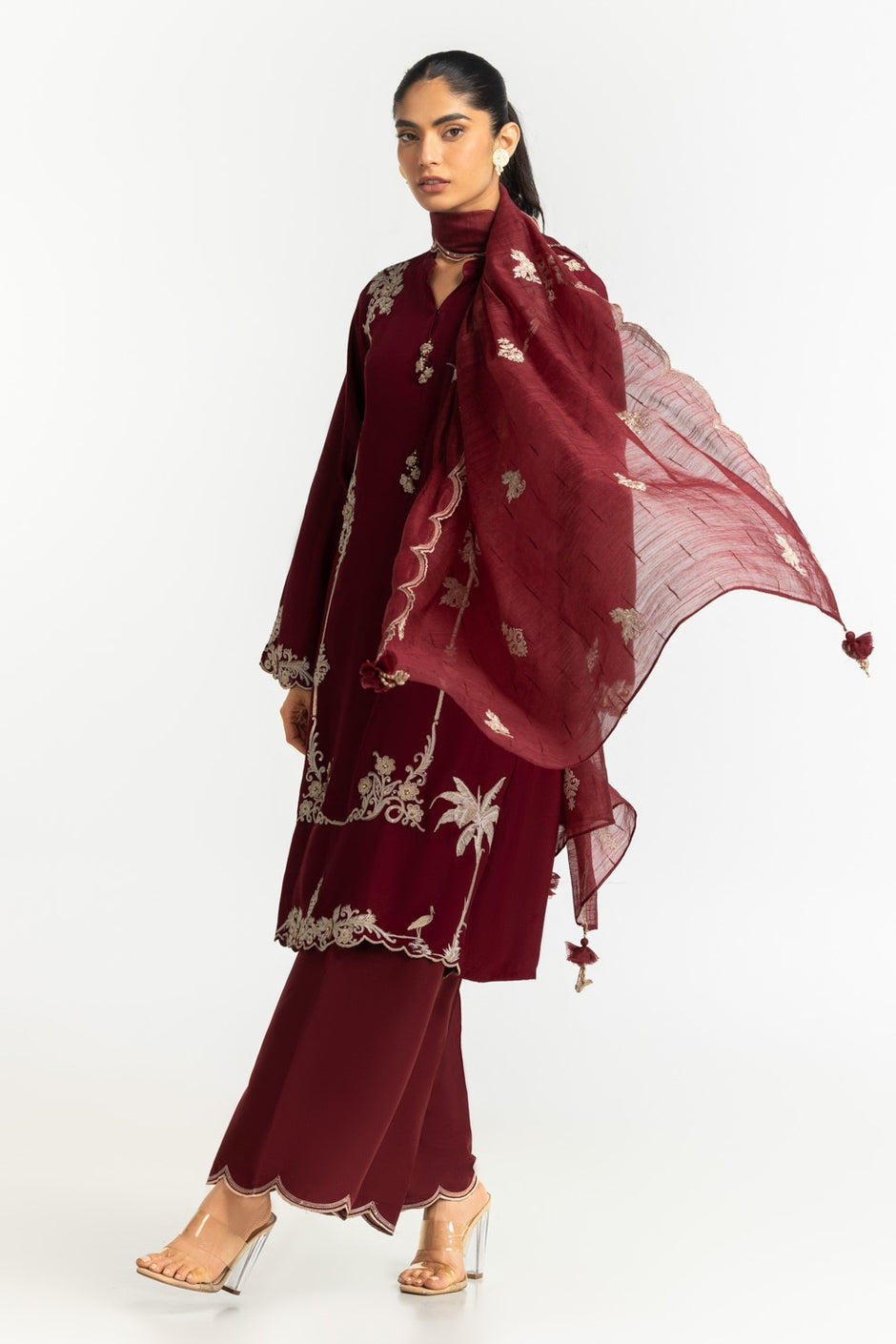 Cotton Silk Embroidered Dupatta