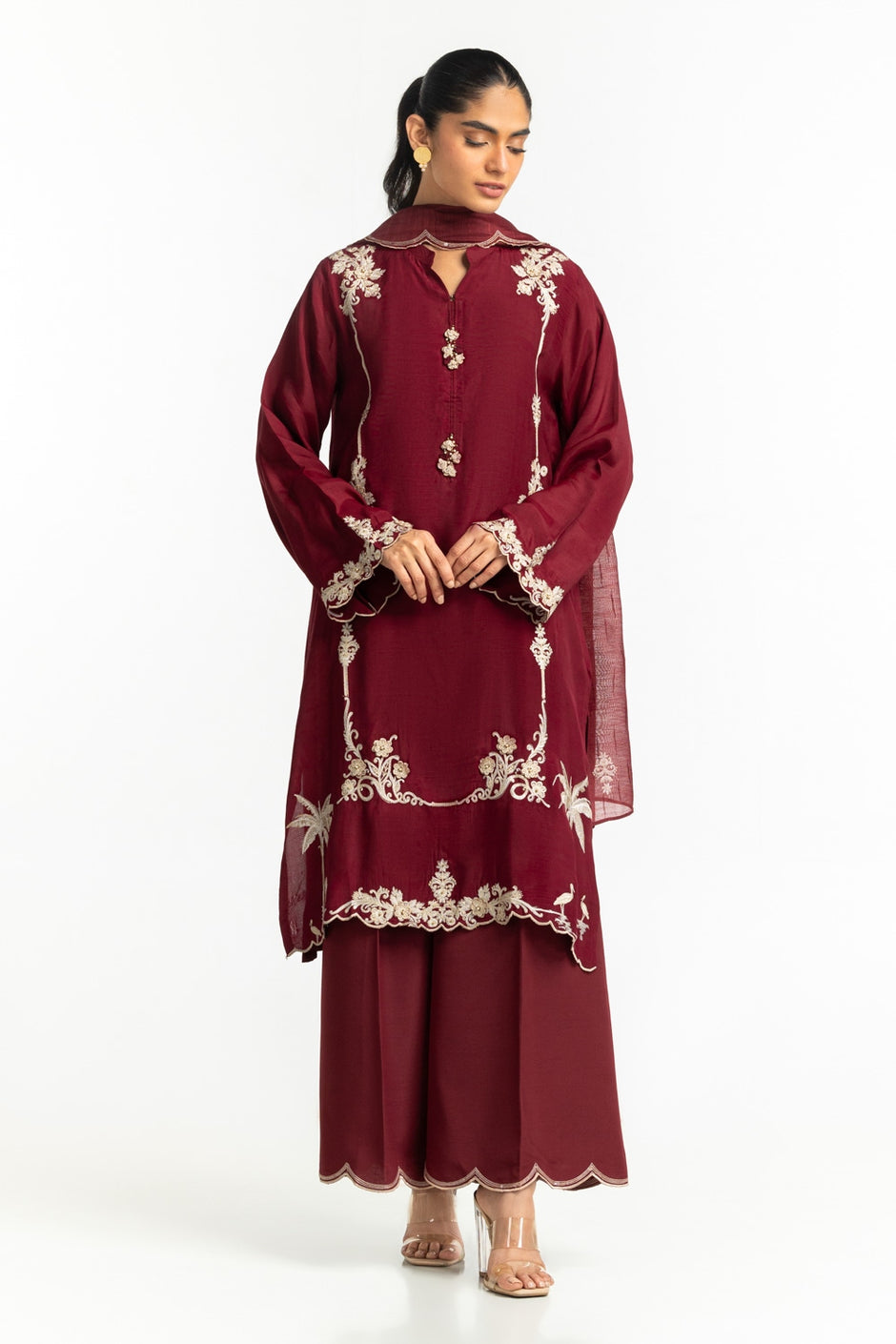 Cotton Silk Embroidered Dupatta