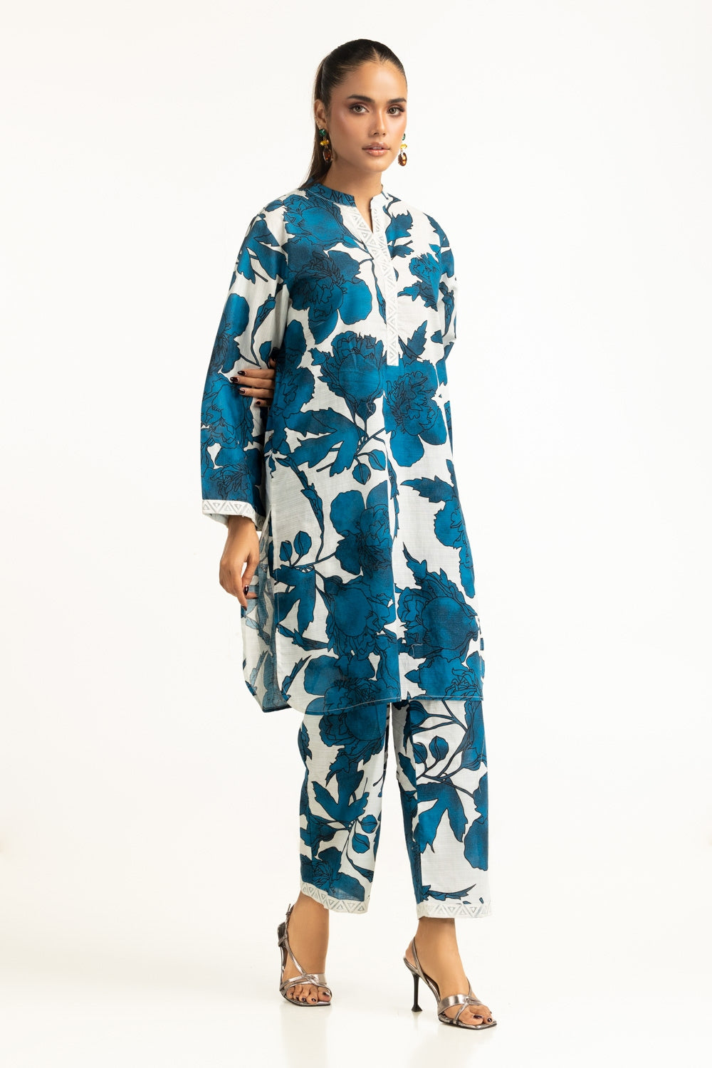Cotton Vertical Stripe Printed Co-Ord Set IPST-44466