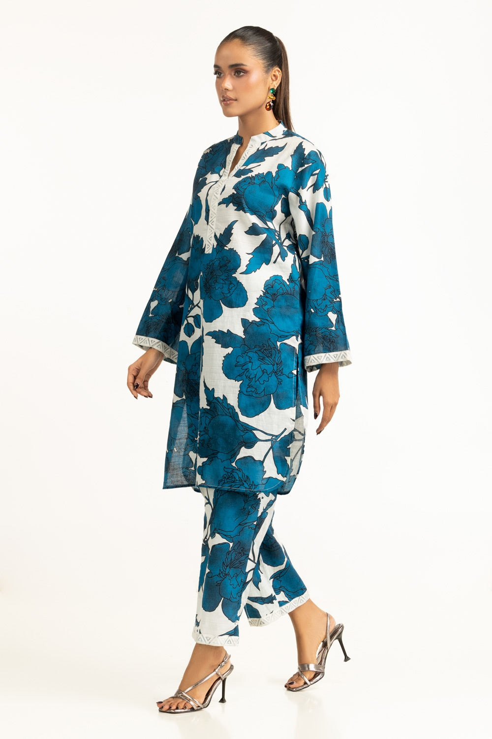 Cotton Vertical Stripe Printed Co-Ord Set IPST-44466