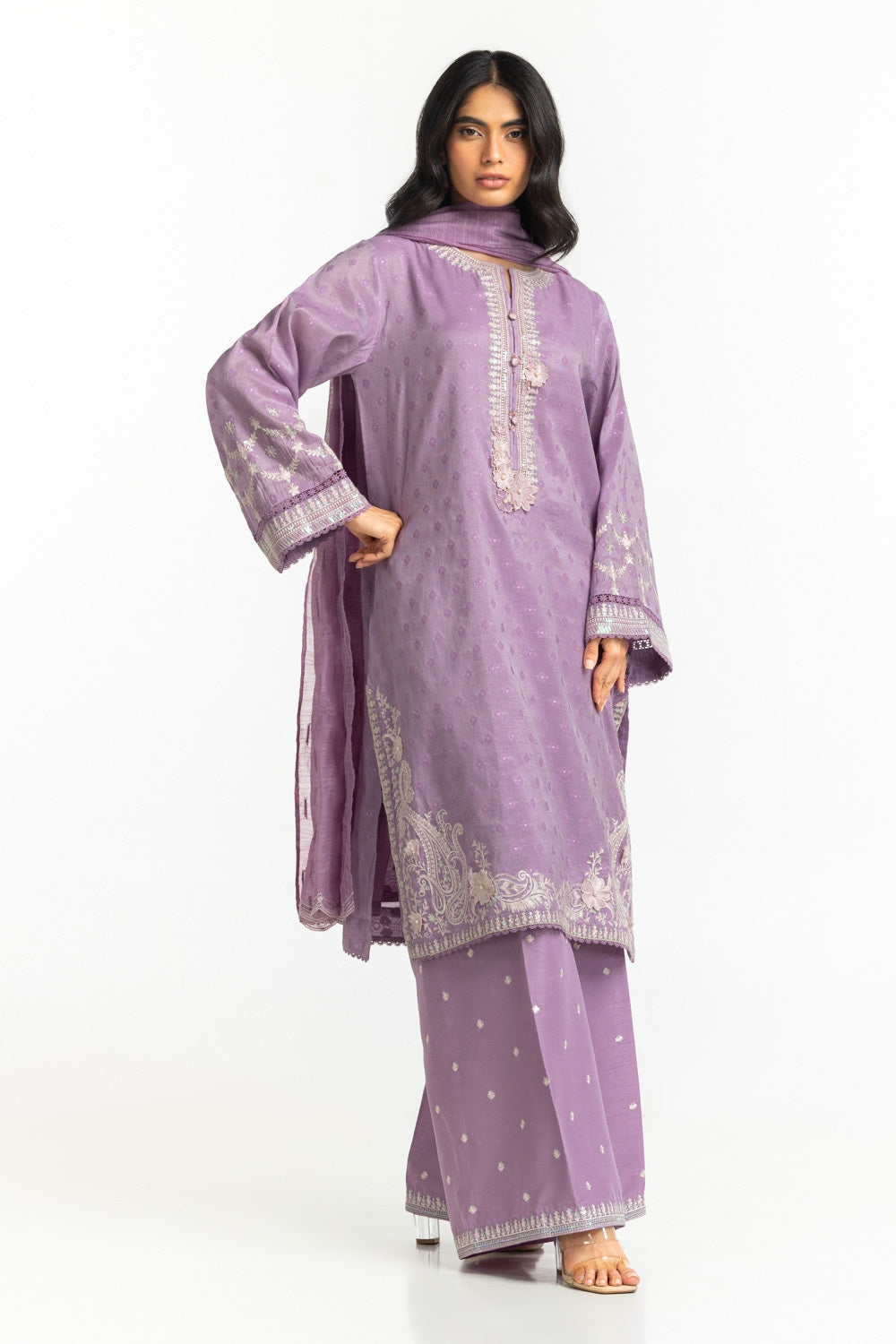 Cotton Zari Embroidered Dupatta