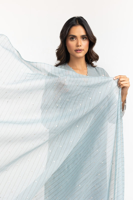 Cotton Zari Stripe Dupatta IPD-44649