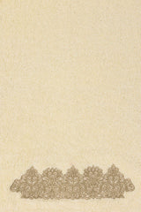 Cream Combed 3Pc Embroidered towel set 25