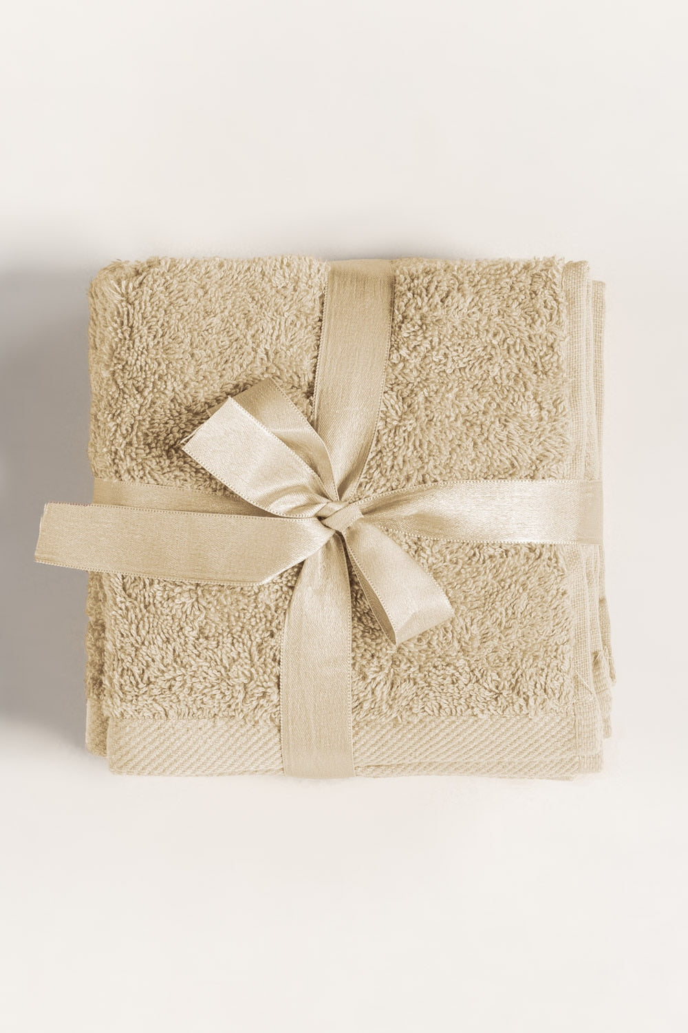 Cream Combed Towel 4 Pcs Set