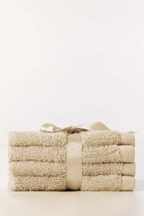 Cream Combed Towel 4 Pcs Set