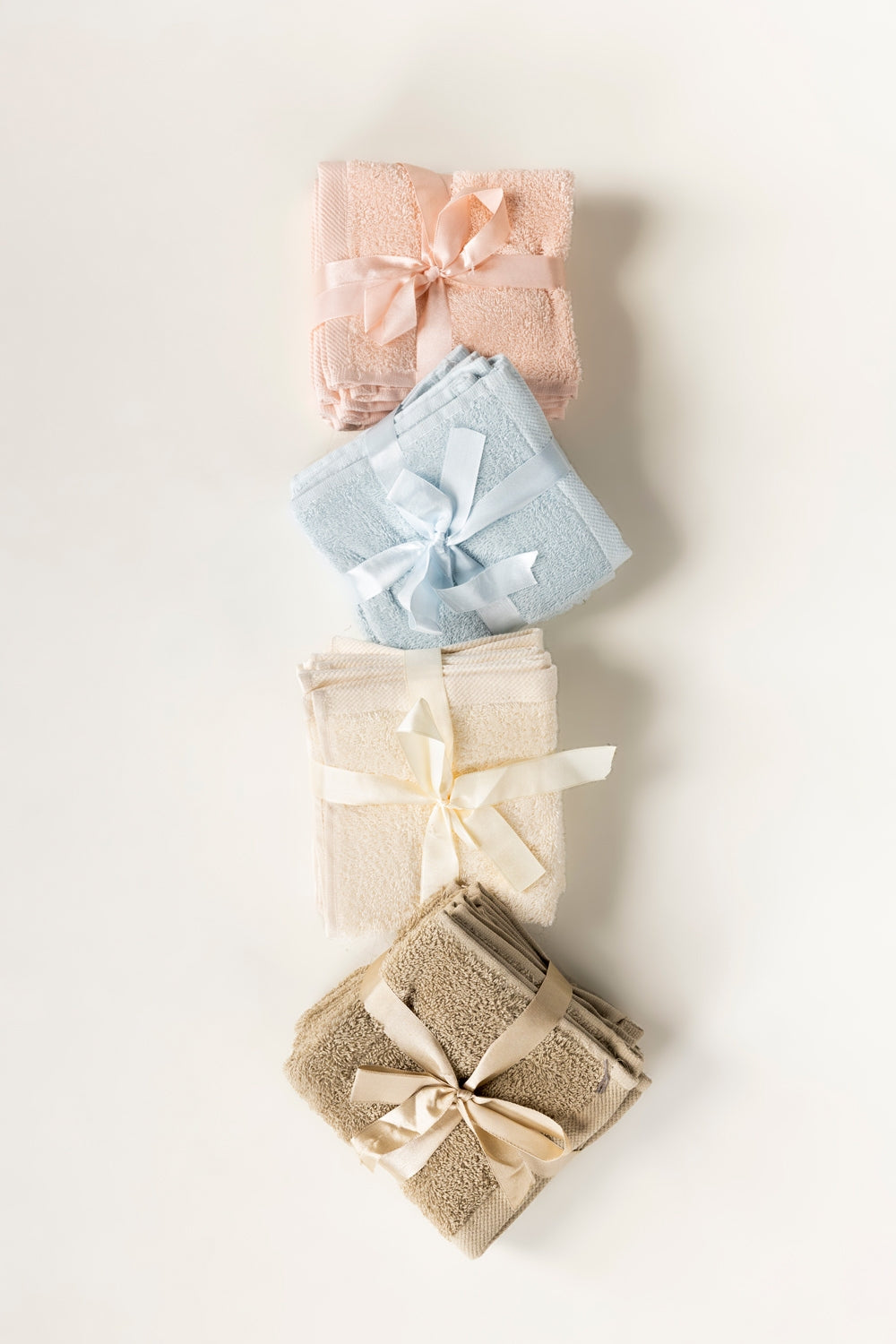Cream Combed Towel 4 Pcs Set