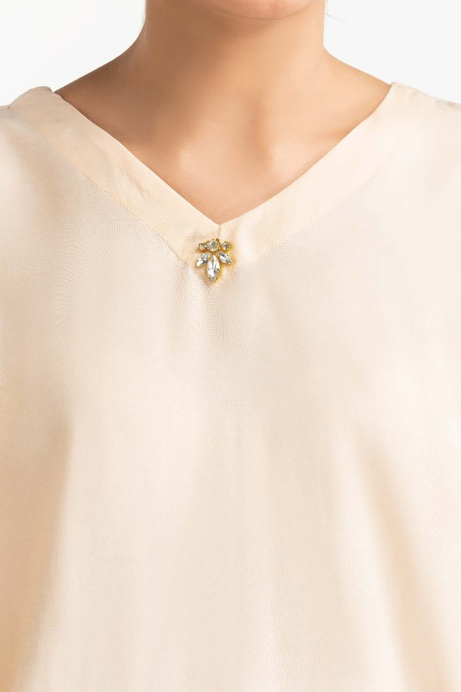 Cream Blended Casual Shirt