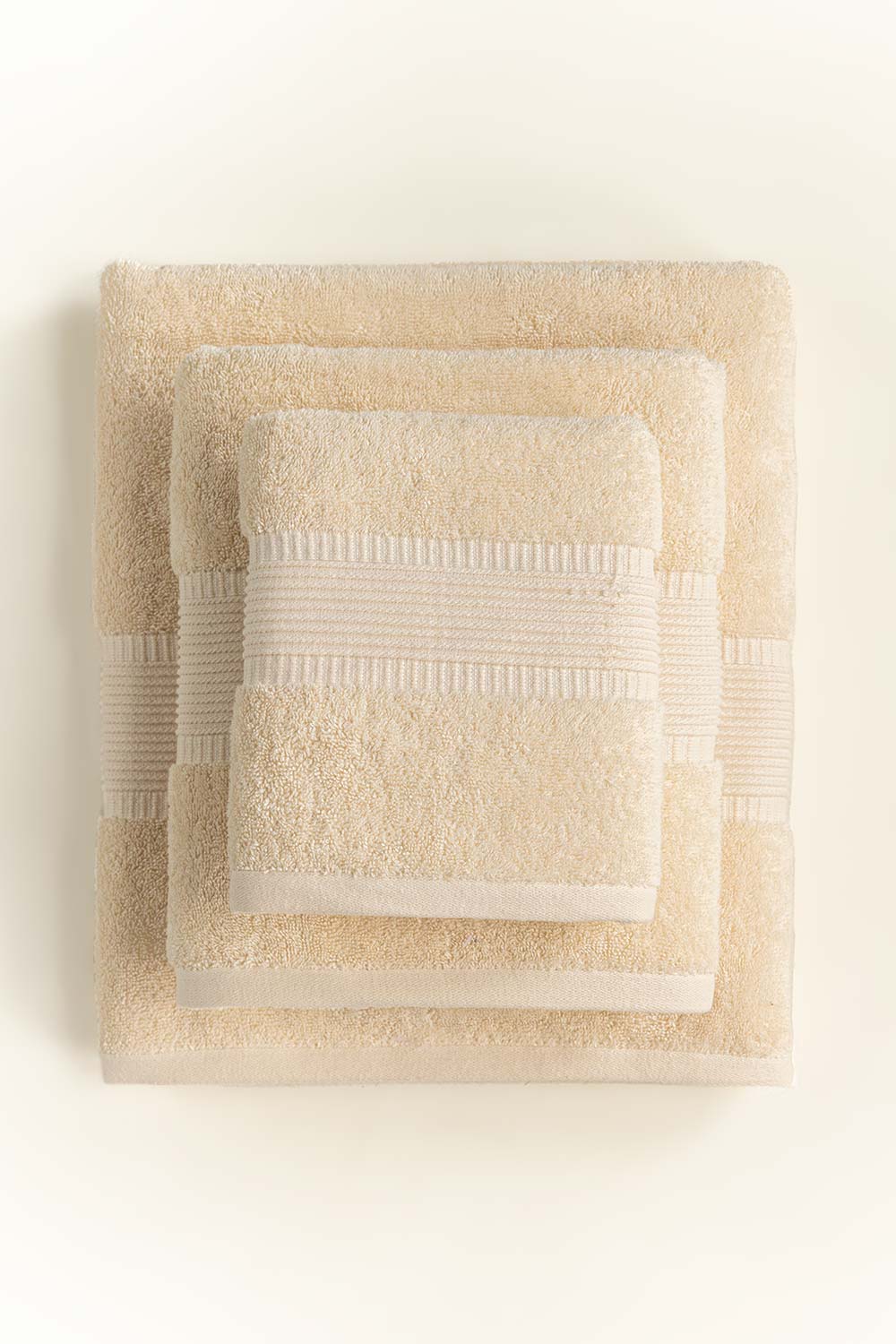 AW24-Cream Combed Towel Plain