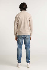 Cream Fashion Knitted Zipper MN-KNZ-WS23-002