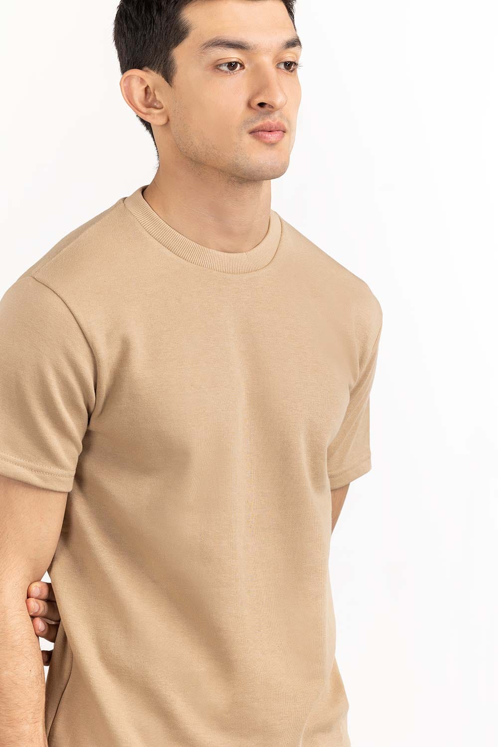 Cream Knit Regular T-shirt 224-113-014