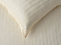 Cream Stripe Satin T-250 Quilt Cover Set 24