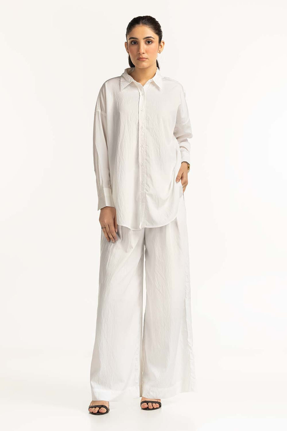 Creased Effect Wide Leg Trouser WM-TRC-SS24-013