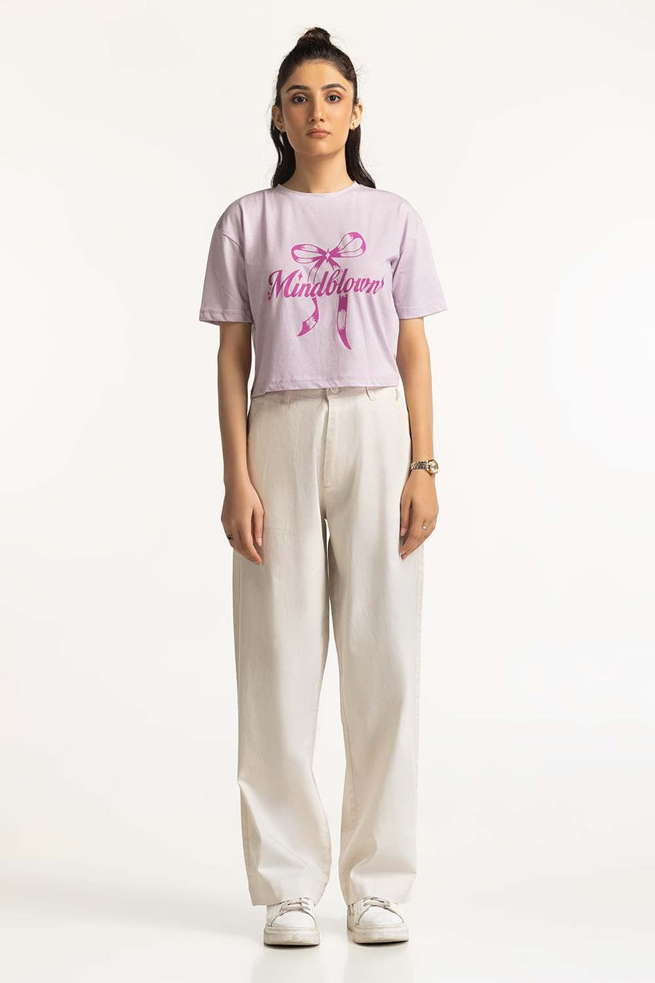 Crew Neck Cropped Tee WM-KTP-SS24-017