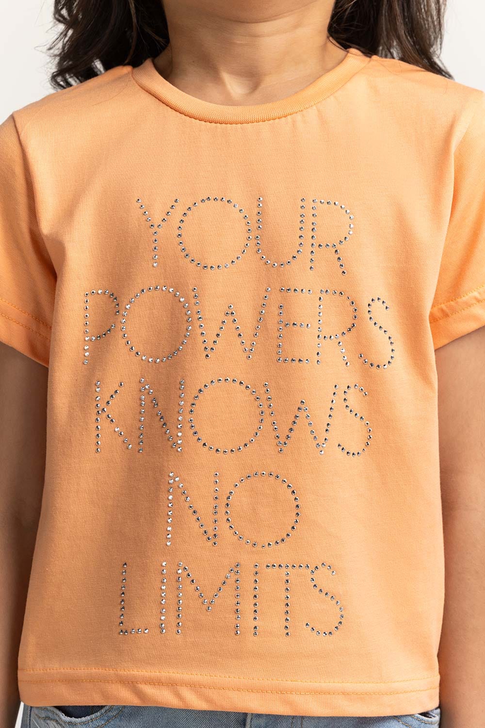 Crew Neck Embellished Tee JG-TS-SS24-003