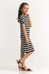 Crew Neck Yarn-Dyed Dress JG-DRS-SS24-402