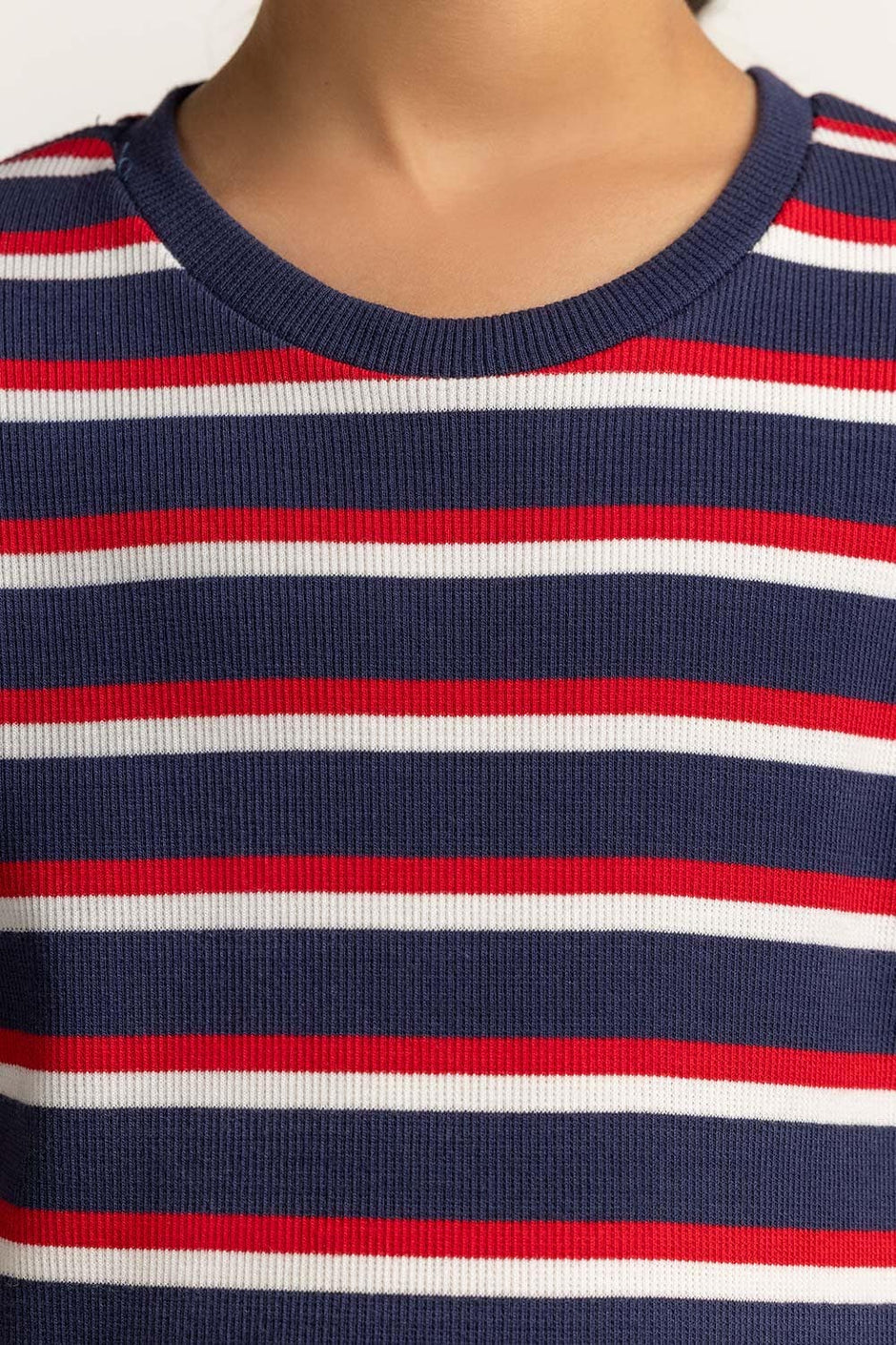 Crew Neck Yarn-Dyed Tee JG-TS-SS24-038