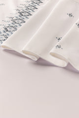 Blue Cross Stitch Embroidered Table Runner