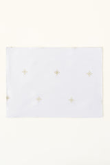 Green Cross Stitch Embroidered Placemat Pair