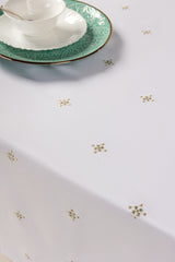 Green Cross Stitch Embroidered Table Cover