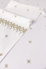 Green Cross Stitch Embroidered Table Cover