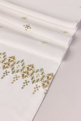 Green Cross Stitch Embroidered Table Runner