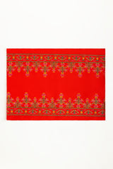 Cross Stitch Red Placemat Pair