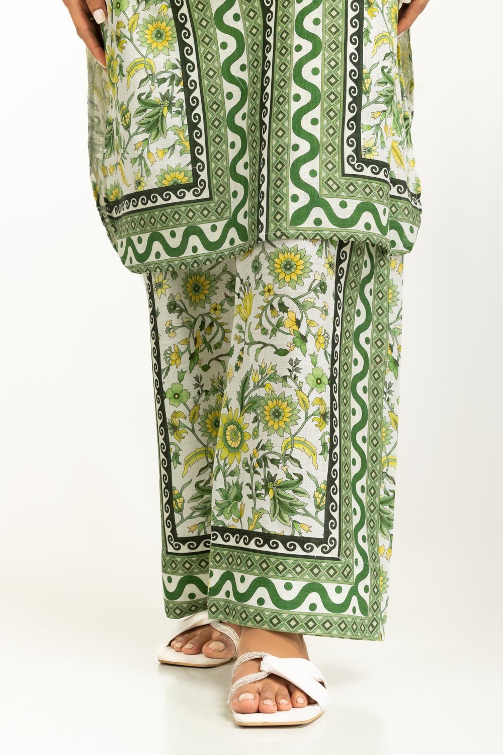 Cross Slub Printed Co-Ord Set IPST-55015