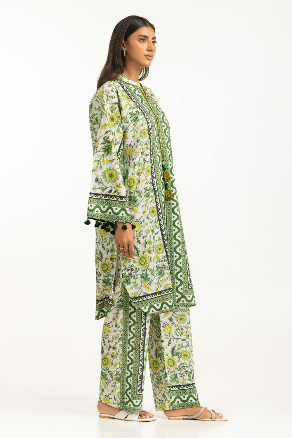 Cross Slub Printed Co-Ord Set IPST-55015
