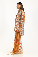Cross Slub Printed Co-Ord Set IPST-55016